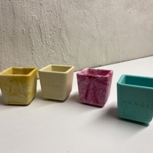 Silicon mold for Square Candle Vessel (concrete/gips)